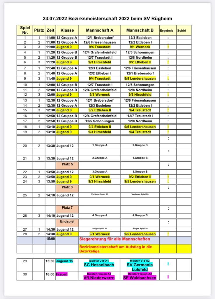 Spielplan Bezirk